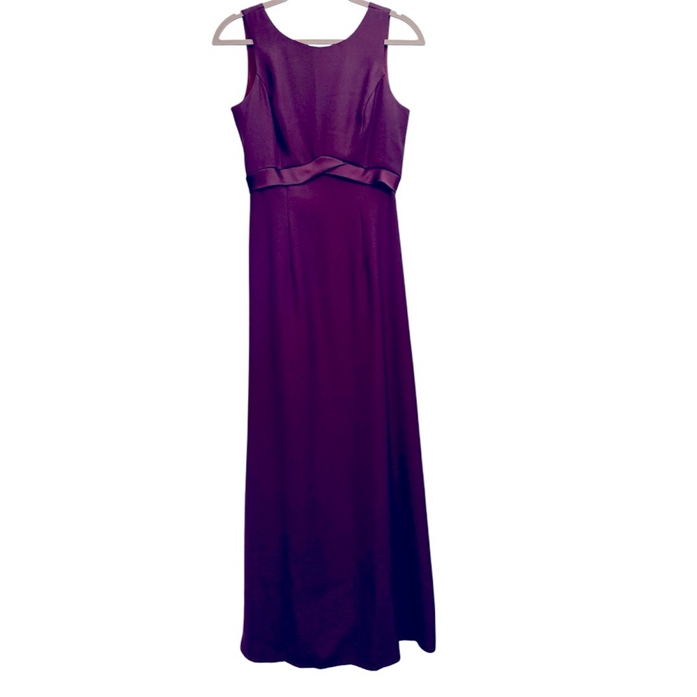 Elegant Vintage Formal Purple Sleeveless Dress